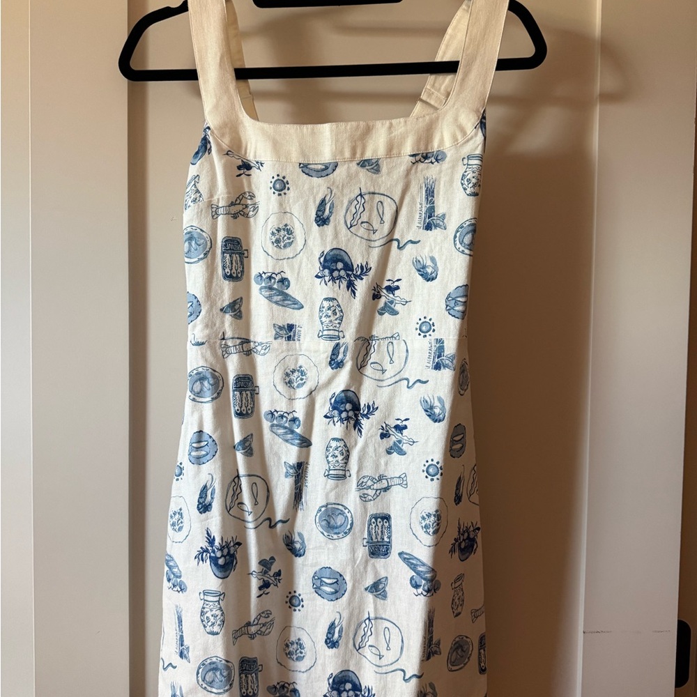 Abercrombie & Fitch White and Blue Dress